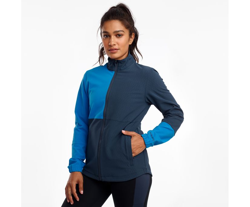 Saucony Bluster Women's Jackets Blue | AU 267UZGT